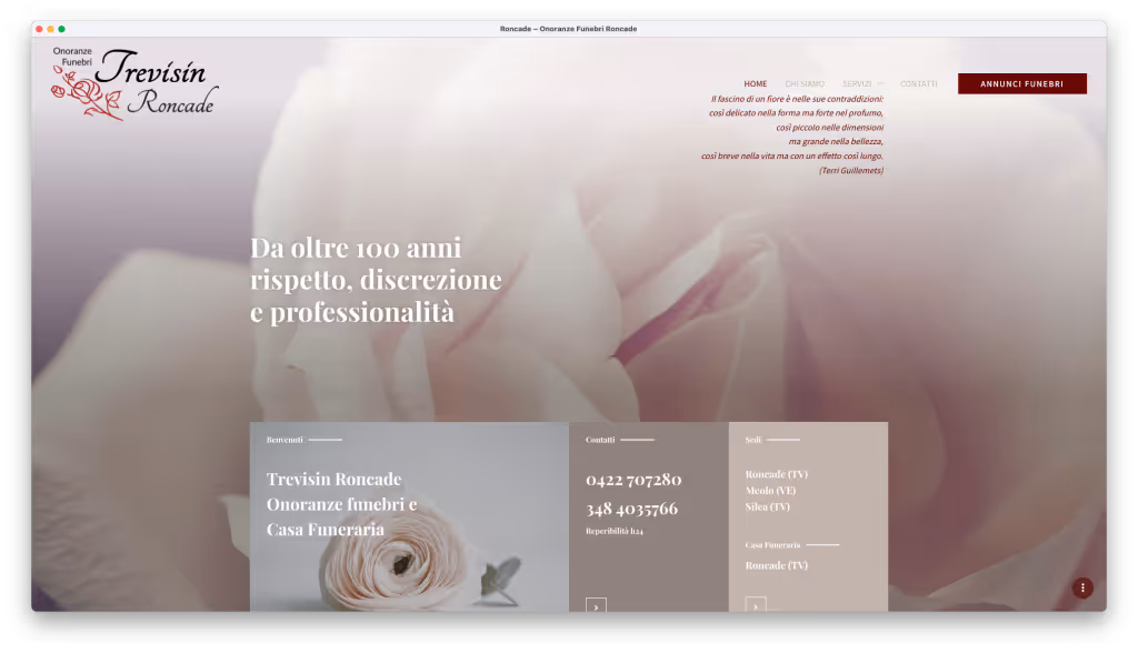 screen sito trevisin agenzia funebre